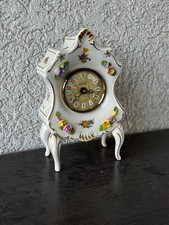 edle Kaminuhr Porzellan Ernst Bohne Söhne * handbemalt * Höhe ca 28cm