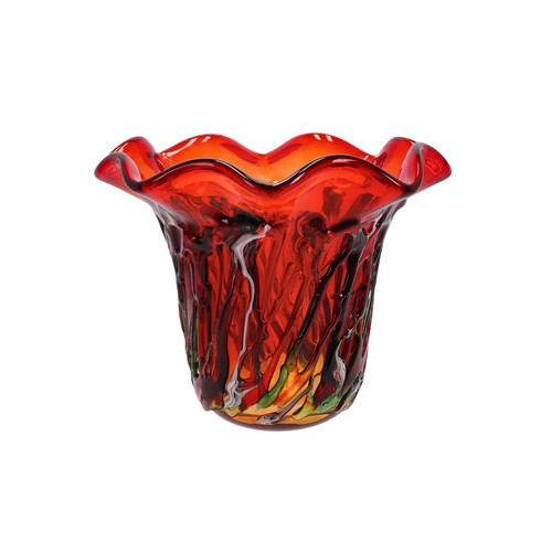 Vase bunt glas geblasen - glas, stil