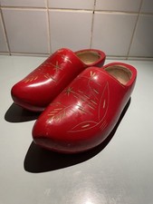 Original Holland Holzschuhe Gr. 40/41 Klompen Rot 70er Jahre