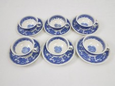 6 Teetasse klein Ostfriesenmodell mit Untertasse Villeroy & Boch Burgenland blau