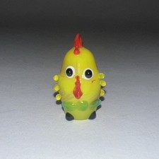 Kleine Glasfigur Ente Entenküken Huhn - Vintage - Tierfigur - 3,4cm Hoch