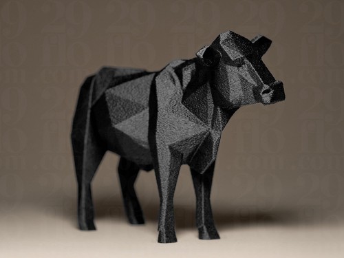 Geometric cow figurine - figurine, |