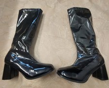 Schwarze Damen Lackstiefel