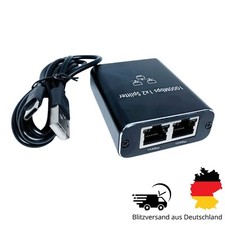 LAN Splitter 1 auf 2 Gigabit Ethernet RJ45 Switch 2Port Netzwerk Kabel Verteiler