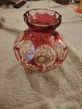 Vase Kristallglas Rot