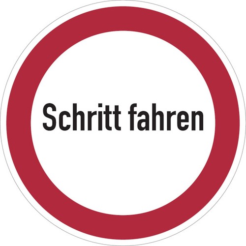 Verbotszeichen schritt fahren - verbotszeichen,,