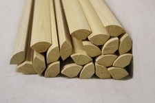 (a98)  10Stk 100cm Viertelstaleiste Abachi  21x21mm Viertelrund Holzleisten