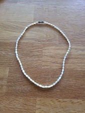 Zierliche echte Permutkette Halskette 43 cm Mother Of Pearl Layering Piece