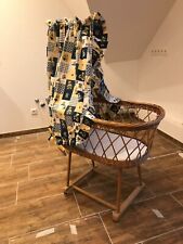 Stubenwagen Babybett auf Rollen Beistellbett Weidenkorb natur mit Rollen