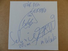 DIE ÄRZTE inkl. Sahnie signed Autogramm signiert auf 17,5x17,5 cm Zettel 