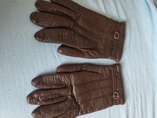 braune Lederhandschuhe .. kurz