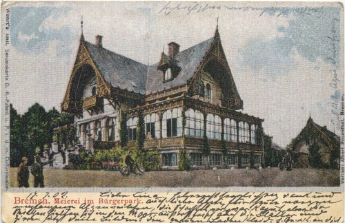 Bremen meierei seidenkarte - meierei,