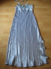 "No Name" Glanz Nachthemd Gr.S Bodenlang hellblau elegant verführerisch NEU