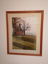 Weihersberg Kapelle, Wandbild, Foto, Poster mit Holzrahmen 53x43 cm. 