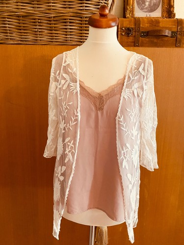 Creme beige spitzen - spitzen, cadigan