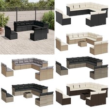 Gartenmöbel Sofa Garnitur Lounge Sitzgruppe 11/12-tlg.Poly Rattan mehrere Farben