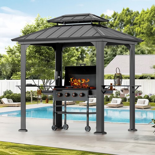Grillpavillon 5x1 m mit - grillpavillon, 2,5x1,8
