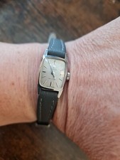 Vintage Omega de Ville Damen Uhr Armbanduhr Handaufzug Edelstahl satiniert