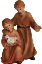 Krippenfiguren Kinderpaar mit