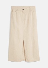 Midirock aus reinem Leinen Gr