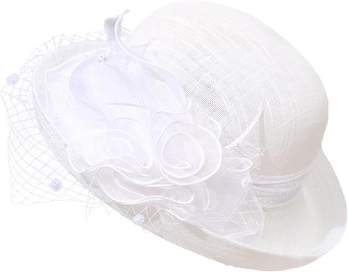 Organza derbyhut damen blumen - organza,