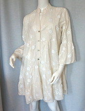 Hippie Tunika Kleid 3D Blüten