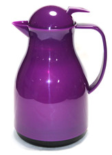 Thermoskanne, Warmhalte-Kaffee-/Teekanne - 1 L Glaseinsatz mit Drücker LILA
