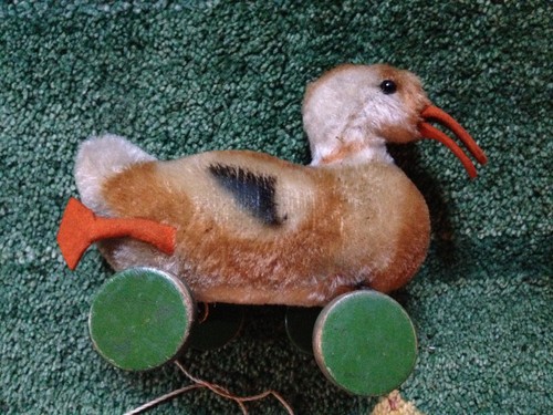 Alte steiff räder ente mohair - alte,