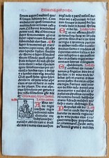 Original Post Inkunabel-Blatt