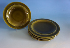 Höganäs Keramik Old Hoganas 6 Kuchenteller Teller grün Schweden 50er (0524-087)