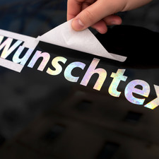 Hologramm Effekt Wunschtext