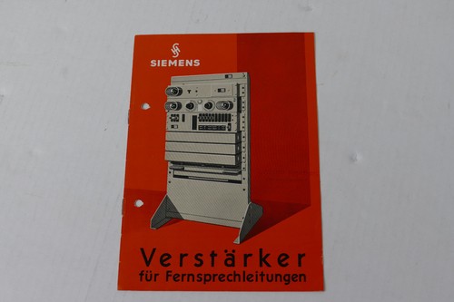 Siemens vintage katalog heft - katalog,