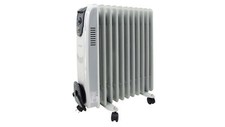 Nedis Heizung 2500W mobiler Ölradiator Heizer elektro 3 Heizstufen HTOI30WT11