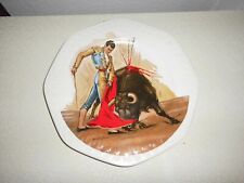 ALTE SAMMELTELLER STIERKAMPF ALFAR ETRUSCO ACANTHUS PONTESA SPAIN 26 cm