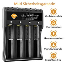 4 Slot Akku Ladegerät USB