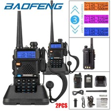 2X Baofeng UV-5R Funkgeräte Walkie Talkie Set Sprechfunkgeräte Handfunkgerät
