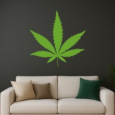 Hanf Wandtattoo Blatt Gras