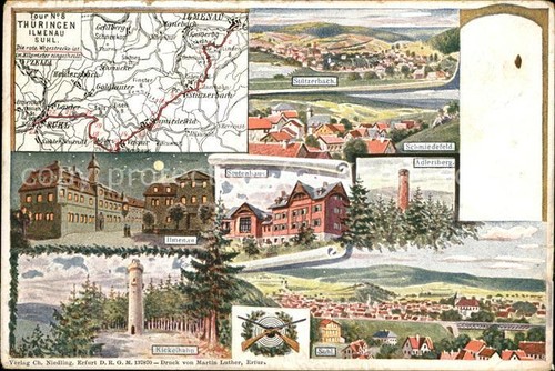 Ilmenau thüringen landkarte - thüringen,