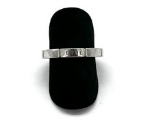 925/- Silber Ring, JETTE, Bandring, Muster, Gr. 59, 3 mm breit