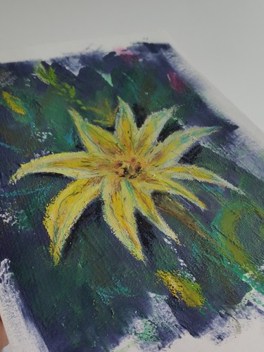 Original oil pastel painting - oil,