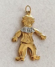 Gold Kette Anhänger Clown