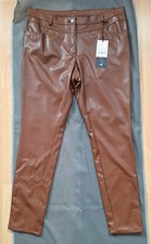 Damen Hose Rosner Antonia Gr.  44 / LG 30 NEU Kunstleder Optik Braun