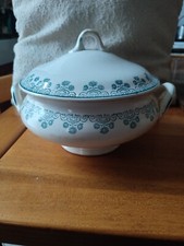 Digoin Sarreguemines Gemüseschüssel Steingut Dekor Girlanden Florales 1875/1900