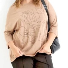 SHIRT BEIGE WOMAN PRINT