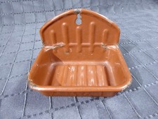 Alte Email Emaille Seifenschale Braun Vintage Bad Garten Outdoor Landhaus