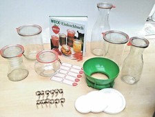 WECK Einkoch Deckel Glaszange Glasheber  Buch Trichter  Ringe Etiketten Klammen 