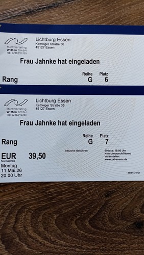 Tickets frau jahnke - , jahnke"