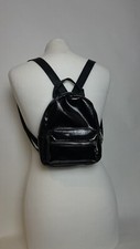 Mini rucksack schwarz lack - schwarz,