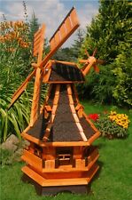 Windmühle, Windmühlen kugelgel. 1,3m mit Beleuchtung Solar, Solarbel. LED Garten