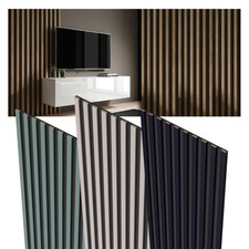 Akustikpaneele Filz Wandpaneele Holzpaneele Lamellenwand MDF 240x53 cm (2x26,5)